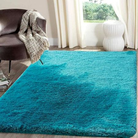 Bedside Turquoise Handmade Rug